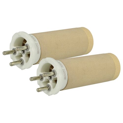 vhbw 2x Élément chauffant compatible avec Leister MISTRAL 6 SYSTEM, 6 PREMIUM pistolet soudeur à air chaud - 2200 W, céramique, 3,15 x 9,1 cm