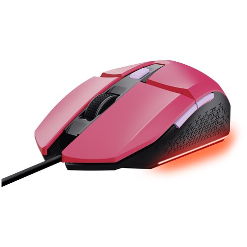 Trust Gaming GXT 109P Felox Souris Gamer Filaire - 6 Boutons Programmables, 200-6400 DPI, Éclairage LED, Câble USB 150 cm - Rose