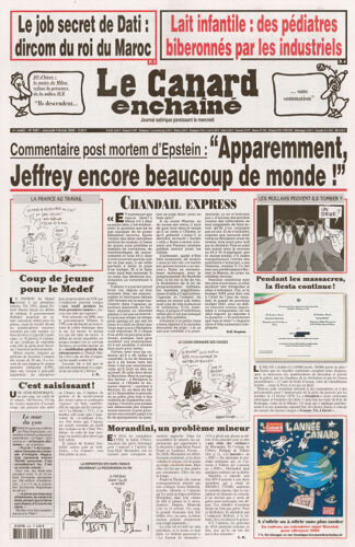 Le Canard Enchainé N° 5491 : "Apparemment, Jeffrey Encore Beaucoup De Monde !"
