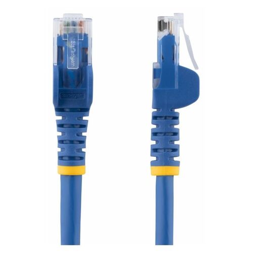 StarTech.com 50cm CAT6 Ethernet Cable, 10 Gigabit Snagless RJ45 650MHz 100W PoE Patch Cord, CAT 6 10GbE UTP Network Cable w/Strain Relief, Blue, Wiring is UL Certified/TIA - Category 6 - 24AWG (N6PATC50CMBL) - Cordon de raccordement - RJ-45 (M)...