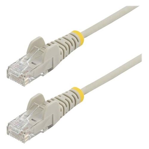 StarTech.com 1.5m Slim LSZH CAT6 Ethernet Cable, 10 Gigabit Snagless RJ45 100W PoE Patch Cord, CAT 6 10GbE UTP Network Cable w/Strain Relief, Grey, ETL, Low Smoke Zero Halogen - Category 6 - 28AWG (N6PAT150CMGRS) - Cordon de raccordement - RJ-45...