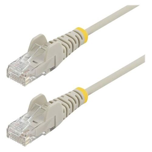 StarTech.com 2m Slim LSZH CAT6 Ethernet Cable, 10 Gigabit Snagless RJ45 100W PoE Patch Cord, CAT 6 10GbE UTP Network Cable w/Strain Relief, Grey, ETL, Low Smoke Zero Halogen - Category 6 - 28AWG (N6PAT200CMGRS) - Cordon de raccordement - RJ-45...