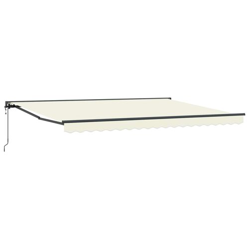 Vidaxl Auvent Rétractable Électrique Crème 5 × 3,5 M