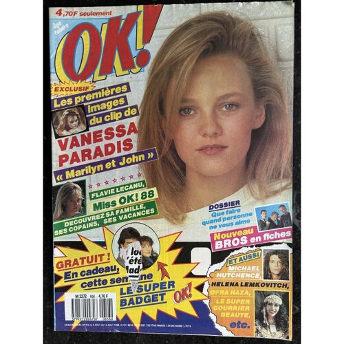 Ok ! Âge Tendre 656 Aout 1988 Vanessa Paradis Marilyn Et John