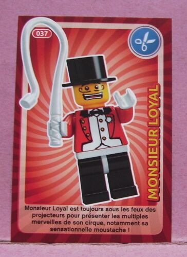 Carte Lego " Crée Ton Monde " - N° 037 - Monsieur Loyal - Auchan 2018