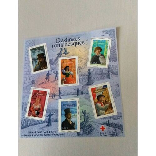 Bloc Feuillet De 6 Timbres Destinées Romanesques