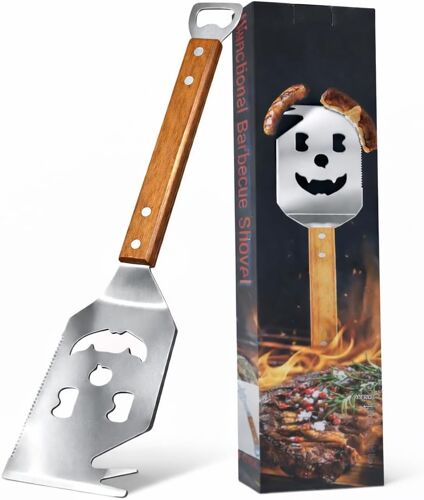 Ulteronixshop-Ensemble de spatules de barbecue 7 en 1 - Ustensile de barbecue multifonctionnel pour barbecue et camping, ensemble d'ustensiles de barbecue en acier inoxydable avec ouvre-bouteille, id