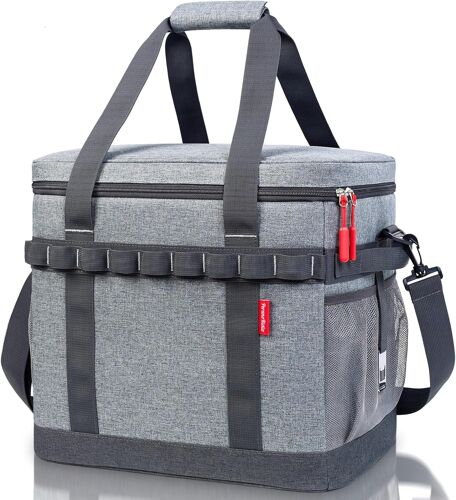 Ulteronixshop-Sac Isotherme 40L, 12 Heures Refroidissement, Grand Glaciere Souple Isotherme Portable pour Repas Homme & Femme avec Plusieurs Poignées, pour Pique-Nique, Camping, Voiture, Plage