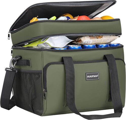 Ulteronixshop-Glacière Grand Pliable Sac Isotherme Imperméable Souple Glaciere Pour Pique Nique, Courses, Camping, Voyage, Épicerie Et Pêche, 42l