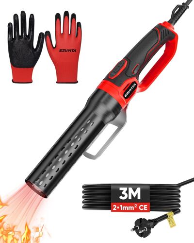 Ulteronixshop-Allume-Charbon électrique 2000 W avec câble de 3 m, montée en température jusqu'à 700 °C en 60 Secondes, soufflerie d'air pour Barbecue, cheminée à Bois, Gants Inclus
