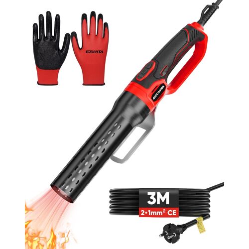 Ulteronixshop-Allume-Charbon électrique 2000 W avec câble de 3 m, montée en température jusqu'à 700 °C en 60 Secondes, soufflerie d'air pour Barbecue, cheminée à Bois, Gants Inclus