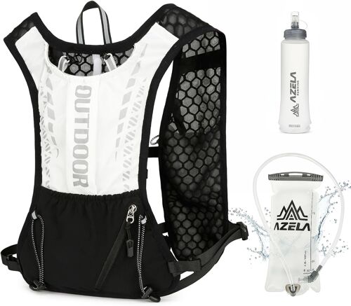 Subzonal-Sac Hydratation Running,Gilet Running Homme,Gilet Hydratation Running Homme,Gilet Course A Pied Femme,Avec 1.5l Poche Hydratation,500ml Gourde Souple,Pour Cyclisme,Marathon
