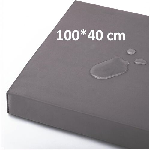 Ulteronixshop-Coussins De Banc D'extérieur, Coussins D'assise Renforcés Et Imperméables, Coussin De Banc Haute Densité Avec Dessous Antidérapant, Coussins D'extérieur Pour Balancelles (Gris, 100x40x5