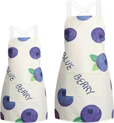 Ulteronixshop-Lot de 2 tabliers pour parents et enfants, tabliers de famille réglables avec poches, motifs de dessin animé mignons pour la cuisine, la pâtisserie, le jardinage, pour maman moi, mère f