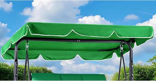 Ulteronixshop-Toit De Balançoire Hollywood Imperméable,Canopée Balancelle Pour Balançoire Hollywood Avec Fastening Tape,Hollywood Balançoire Auvent De Jardin Avec 4 Tunnels Réglables (Grün)