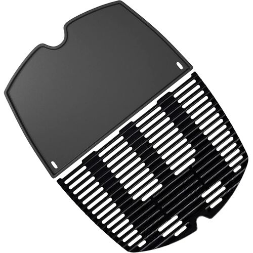 Ulteronixshop-Lot de 2 grilles de cuisson 7646 et plaque de cuisson 6506 - Accessoires pour barbecue à gaz Weber Q300 Q320 Q3000 Q3100 Q3200 Series - Accessoires pour barbecue à gaz Weber 7584 6560