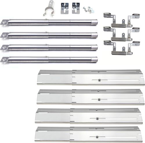 Ulteronixshop-Universel Réglable Brûleurs de gril, Tubes croisés, Plaques chauffantes en Acier inoxydable pour Brinkmann 3 brûleur 810-3330-S, 4 brûleur 810-1420-0, 810-1470, 810-1470-0, 810-2410-S,