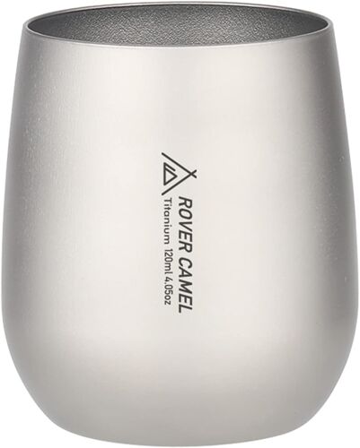 Ulteronixshop-Gobelet À Thé Isotherme Ultra Léger À Double Paroi - 120 Ml - En Titane - Pour Le Camping, La Randonnée, Le Bureau