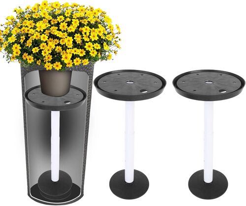 Ulteronixshop-2 paquets de rehausseurs pour jardinières, 11-17in Hauteur ajustable avec trou de drainage pour les pots de fleurs hauts et les grands pots de plantes Remplissage de pots de (PP