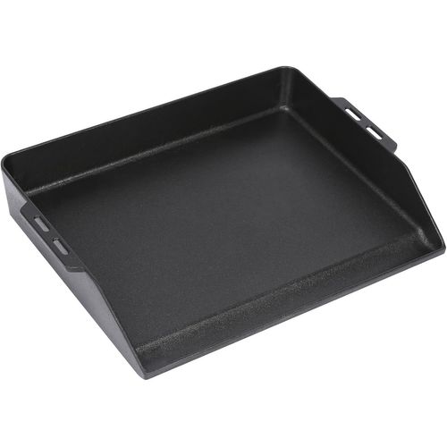 Ulteronixshop-Plancha universelle en fonte de 48 x 36 cm pour barbecue à gaz, four et cuisinière, poêle pour RÖSLE VIDERO, Weber, CharBroil, Enders, Campingaz, Tepro et plus encore avec gouttière à graisse