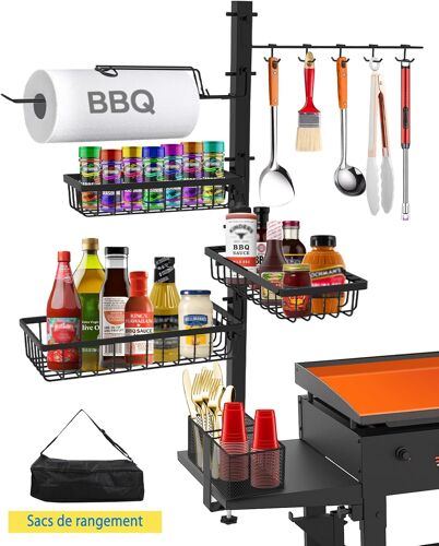 Ulteronixshop-Panier de Barbecue, Accessoires de Grille Barbecue pour Camping-Car, Accessoires Barbecue, Cuisine de Camping, Panier de Barbecue pour Barbecue extérieur, Idee Cadeau Homme/Papa