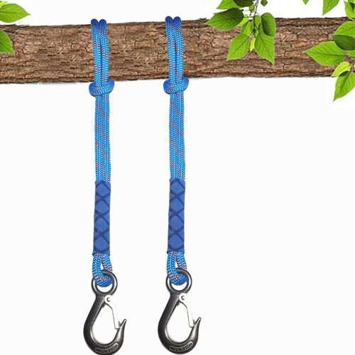 Ulteronixshop-Treadstar Lot De 2 Cordes Suspendues, Fixation Pour Hamac, Balançoire, Extérieur, Balançoire, Hamac De 2500 Kg, Diamètre 10 Mm, Bleu
