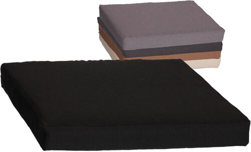 Ulteronixshop-Coussin 80x80 Cm Déperlant Extérieur | Fabriqué En Europe | Coussin Pour Palette Avec Fermeture Éclair Et Garnissage Amovible | Coussin D'assise Lavable | Coussin De Jardin Gris Foncé