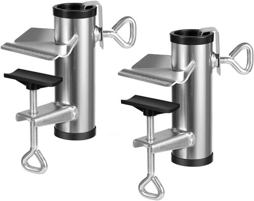 Ulteronixshop-Lot De 2 Supports De Parasol En Métal Pour Balcon, Terrasse Ou Table, Diamètre 25-38 Mm