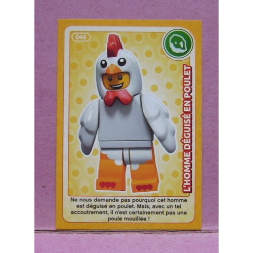 Carte Lego " Crée Ton Monde " - N° 046 - L'Homme Déguisé En Poulet - Auchan 2018