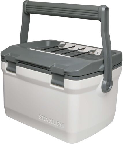 Ulteronixshop-Stanley 1913 Adventure Outdoor Cooler 6.6l Polar White - Double Paroi En Mousse Isolante - Sans Bpa - Glacière - Glacière De Camping Très Résistante Qui Fait Aussi Office De De Siège -
