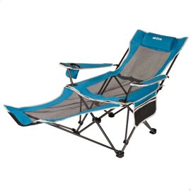 Ulteronixshop-Aktive 63001 Chaise Longue Pliable De Camping Avec Oreiller Et Dessous De Verre, Capacité 1 Personne, Charge 150 Kg, Chaise Longue De Jardin Extérieur Anti-Basculement