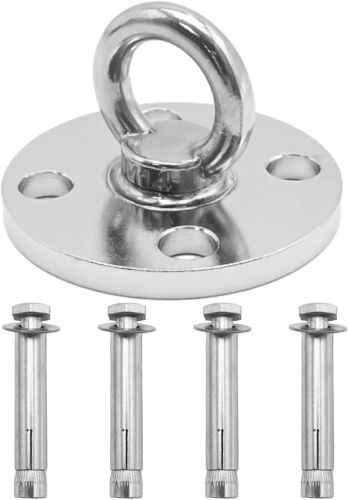 Ulteronixshop-304 Support De Plafond Avec 4 Vis D'ancrage, Crochet De Fixation Pour Hamac Pour Accrocher Des Balançoires Extérieures, Des Chaises Suspendues, Des Hamacs, Du Yoga Aérien, Des Cordes