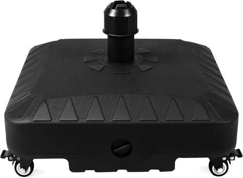 Ulteronixshop-Pied De Parasol Rond De 20 L Avec 4 Roulettes, Support De Parasol Rond, Support De Parasol Stable Pour Jardin, Balcon, Plage, Piscine, À Remplir D'eau Et De Sable