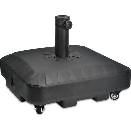 Ulteronixshop-Base De Parasol De 23 L, Support De Parasol Robuste Avec Roues Pour Extérieur, Jardin, Terrasse, Cour, Pour Poteaux De 35 Mm À 48 Mm, Support De Parasol Robuste Livré Avec Vis De Serrag