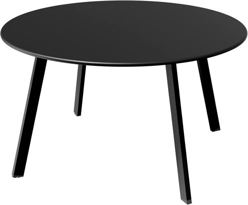 Ulteronixshop-Table Basse, Café Table, Acier de Première Qualité, Poids Léger, Table D¿appoint Ronde latérale pour Bureau, Balcon, Cuisine et la Chambre (Noyer Noir)