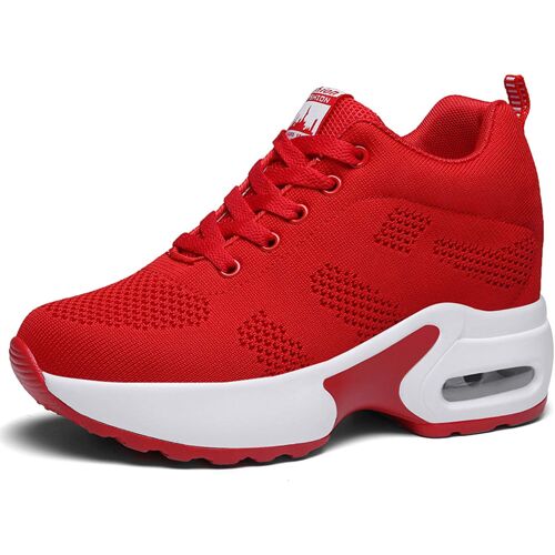 Ulteronixshop-Baskets Compensées Femme Chaussures de Sport Outdoor Running Course Respirant Gym Fitness Casual Sneaker Compensées 8 CM