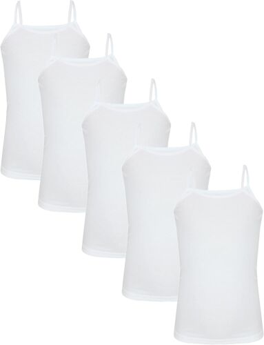 Ulteronixshop-Maillots de Corps Fille ¿ Lot de 5 Débardeur Fille à Fines Bretelles en Coton Respirant