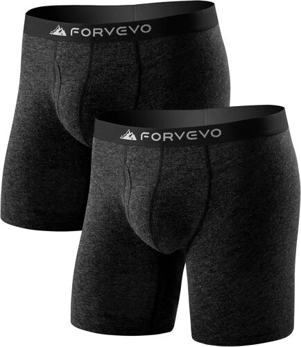 Ulteronixshop-Lot de 2 caleçons boxeurs en laine mérinos pour homme - Respirant et sec - Confortable - Évacuation de l'humidité