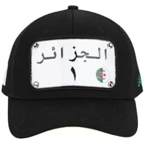 Ulteronixshop-Casquette Algerie Noir Et Vert Avec Plaque Metallique Taille Ajustable