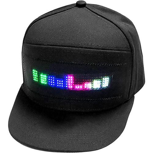 Ulteronixshop-Casquette De Baseball À Led, Chapeau Led Coloré Modifiable Par Contrôle D'application Bluetooth Programmable Pour L'extérieur, Concert, Carnaval, Noël, Bars, Clubs (Noir)