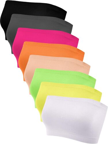 Ulteronixshop-8 Pièces Soutiens-Gorge Bandeau Pour Femme Bralette Tubulaire Non Rembourré Brassière Sans Bretelles 