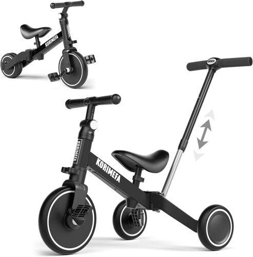 Subzonal-Trike 4 En 1 Pour Enfants Avec Poignée De Poussée Parentale Pour 1 À 3 Ans, Garçons, Filles, Tout-Petits, Tricycle, Vélo D'équilibre Pour Bébé, Siège Et Poignée Réglables