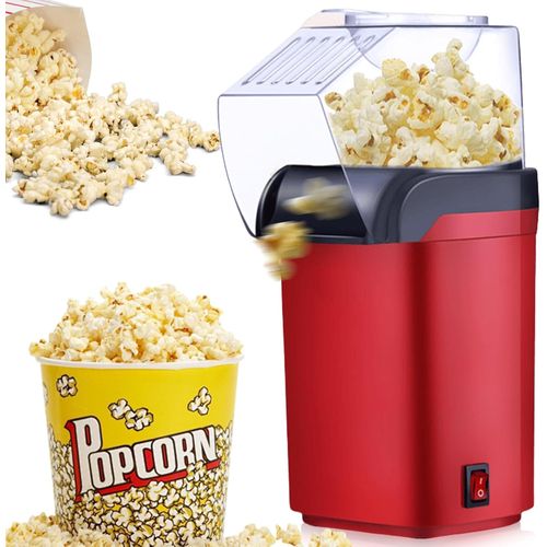 Ulteronixshop-Machine à Pop-Corn à Air Chaud 1200W Sans Huile Ni Graisse Popcorn Maker Électrique Rapide en 2-3 Minutes Fonctionnement à Un Bouton Compact avec Cuillère à Mesurer Idéal pour Maison et Fêtes