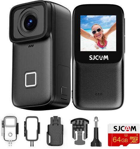 Subzonal-C200 Pro Caméra D'action 4k,Mini Caméra Aquatique,Grand Angle 135°,Stabilisation 6 Axes,Pour Activités Extérieures,Vlog,Kit Avec Accessoires,Noir (64g)