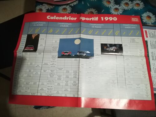 Poster Calendrier Sportif 1990