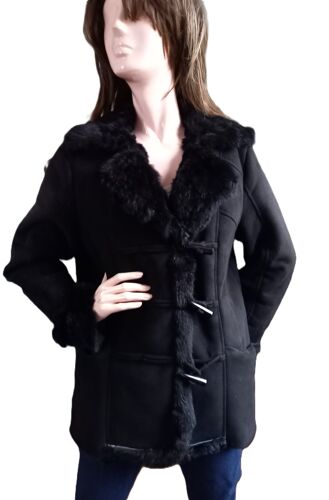 Manteau Noir En Suédine