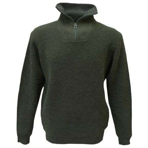 Pull Camionneur Carmel Kaki 70% Acrylique 30% Laine
