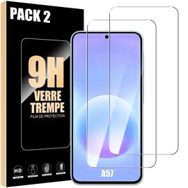 2x Verre Trempé pour Samsung Galaxy A57 5G - Protection Anti-Rayures Antichoc 9H Transparent - E.F.Connection