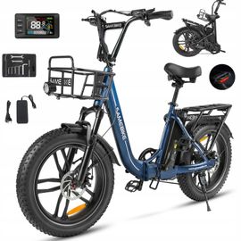 Samebike C05 Pro Vélo Électrique 20"- Moteur 500w - Batterie 36v/13ah - Shimano 7 Vitesses - Frien À Disque - Pneus 20*4“, Bleu