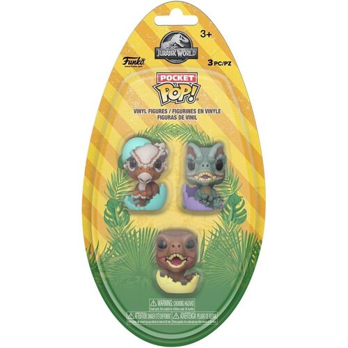 Figurine Pocket Pop Egg - Jurassic Park - 3pk Dinos